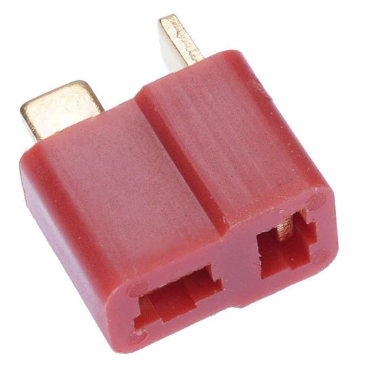 Deans T connector soldered to battery
