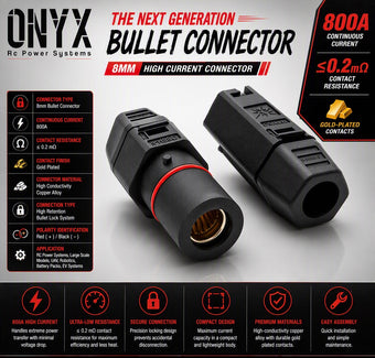 compare product Onyx 8mm Bullet 800amps Starter Pack of 5